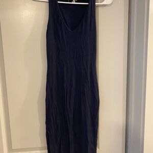 Rolla Coster Blue Sheath Midi Dress V-Neck Sleeveless Casual